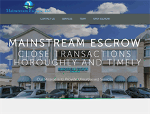 Tablet Screenshot of mainstreamescrow.com